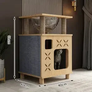 Multi-Story Cat Nest & Climbing Frame – Cat Villa