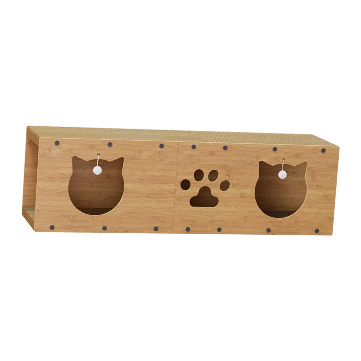 Multifunctional Cat Tunnel Scratcher & Hideaway – Interactive Cat House & Scratching Board