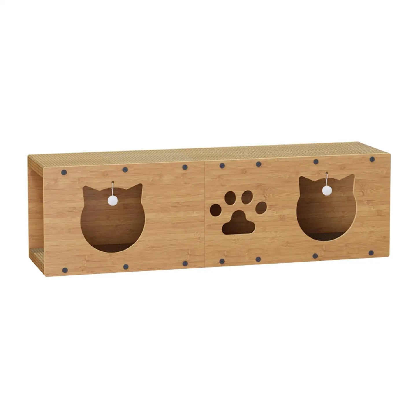 Multifunctional Cat Tunnel Scratcher & Hideaway – Interactive Cat House & Scratching Board