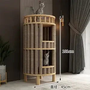 Multi-Story Cat Nest & Climbing Frame – Cat Villa