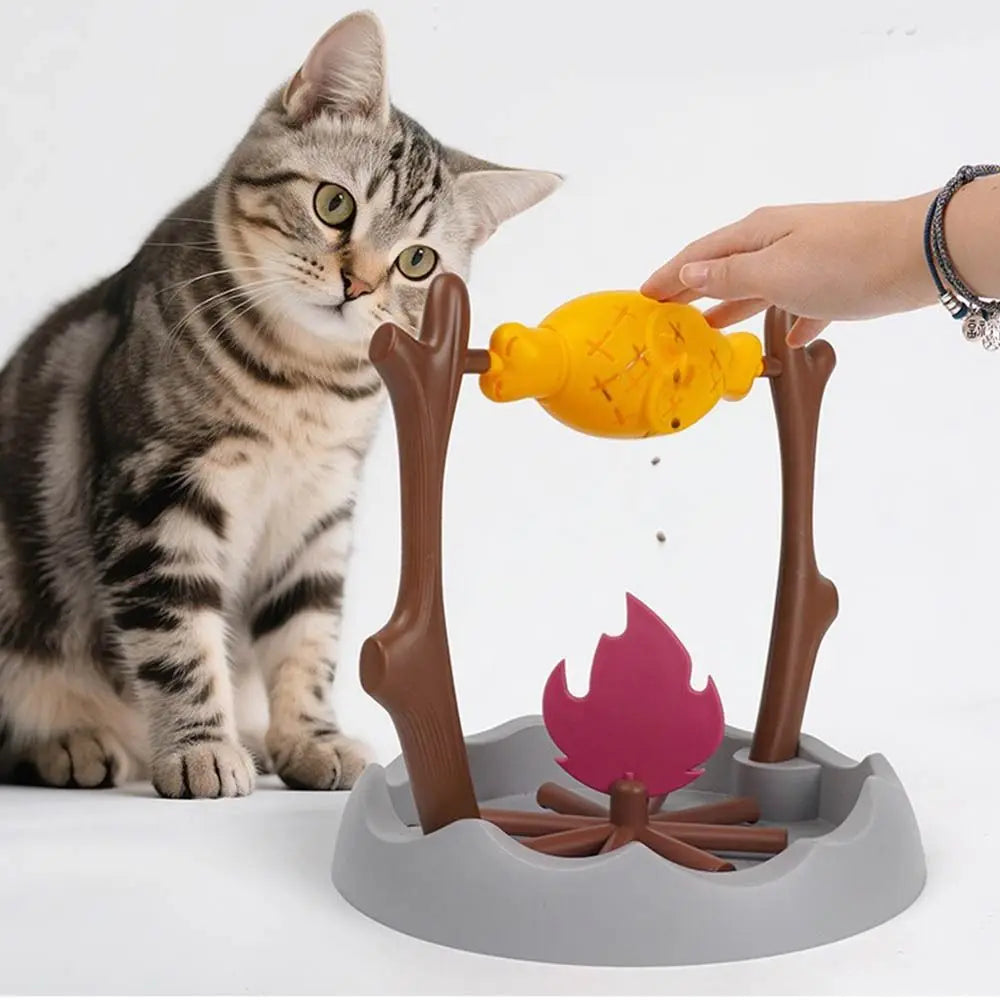 Roasted Chicken Leg Cat Leaking Food Toy Rotating Food Leakage Device Pet Cat Dog Toy Slow Feeding Relieve Boredom Slow Feeder