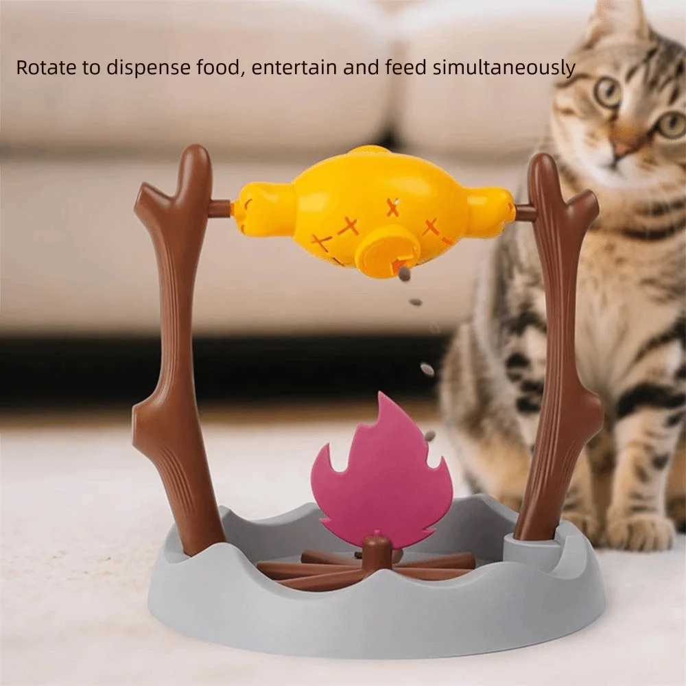 Roasted Chicken Leg Cat Leaking Food Toy Rotating Food Leakage Device Pet Cat Dog Toy Slow Feeding Relieve Boredom Slow Feeder